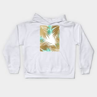 Golden Paradise Beach Pattern Kids Hoodie